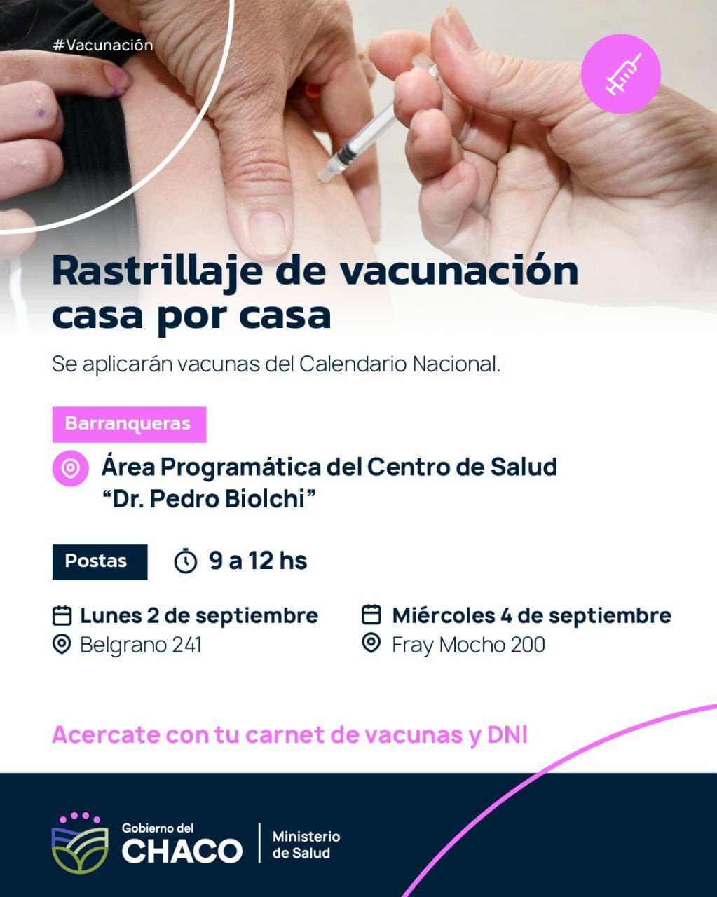 *RASTRILLAJE DE VACUNACIÓN CASA POR CASA*