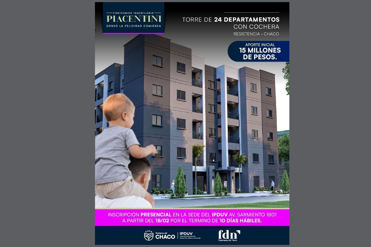 EL IPDUV Y FIDUCIARIA DEL NORTE LANZAN EL FIDEICOMISO INMOBILIARIO PIACENTINI