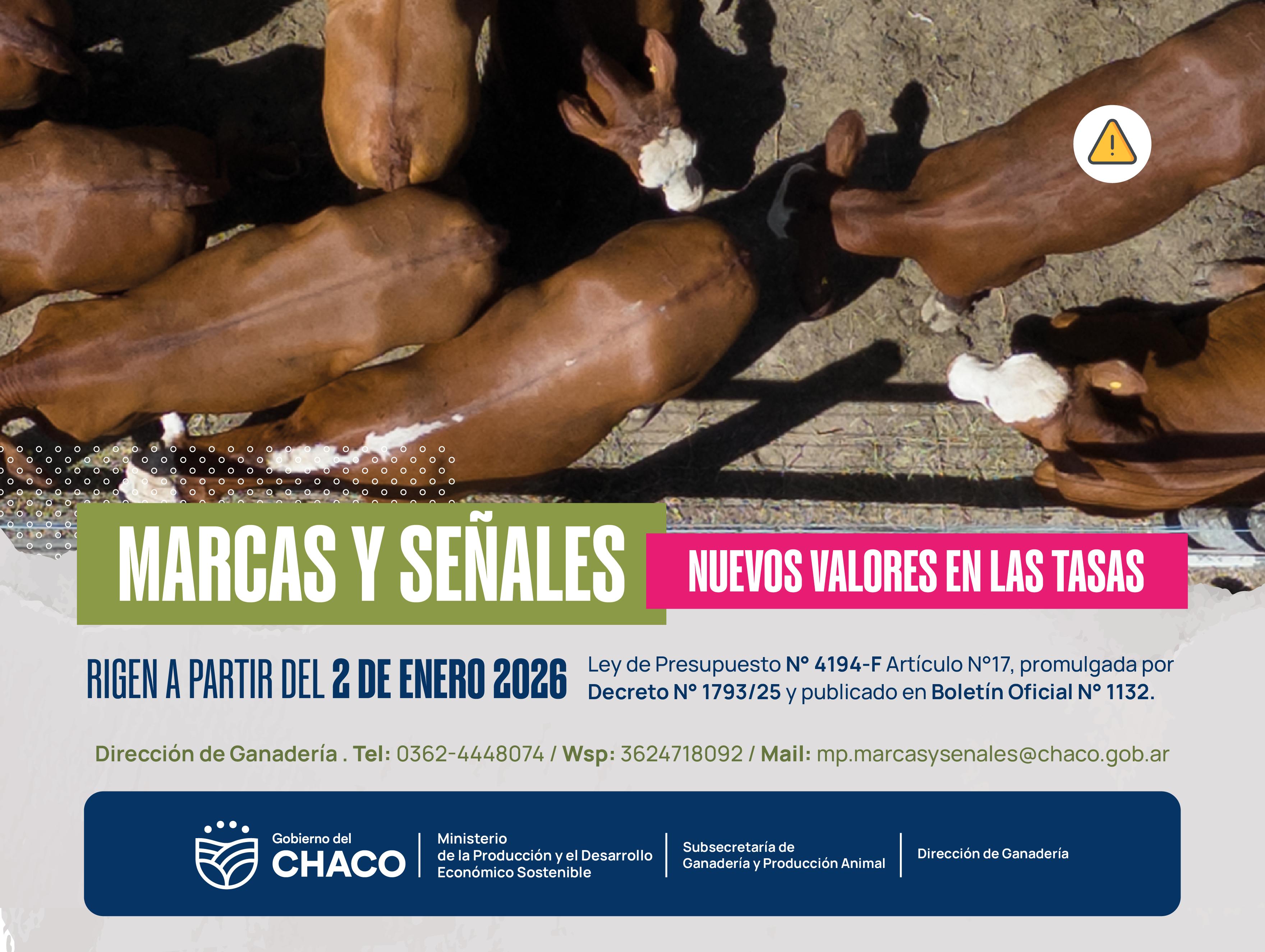 GANADER&Iacute;A: ACTUALIZACI&Oacute;N DE TASAS PARA TR&Aacute;MITES DE MARCAS Y SE&Ntilde;ALES A PARTIR DE 2026