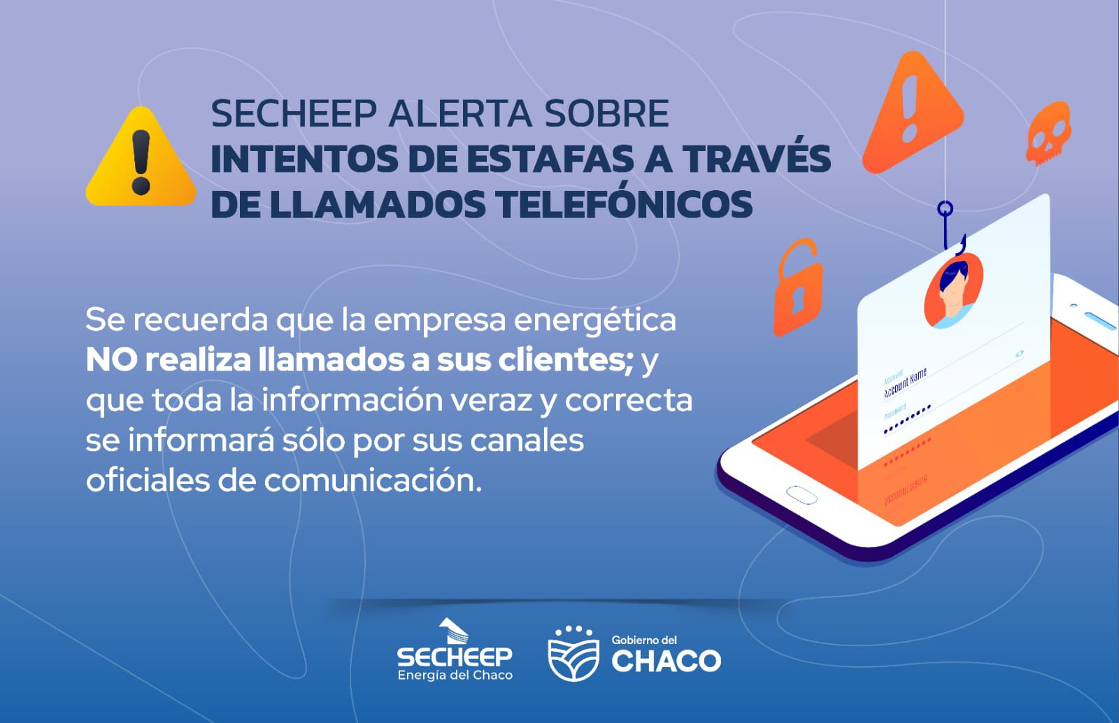 *SECHEEP ALERTA SOBRE INTENTOS DE ESTAFAS TELEFÓNICAS*